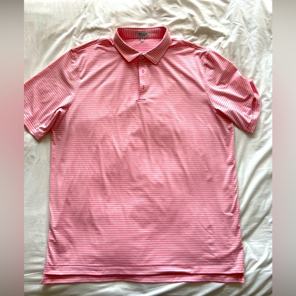 Peter Millar Short Sleeve Summer Comfort Print Polo Knit Shirt Size 2XTall